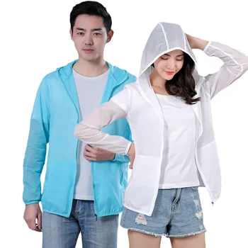 

Summer Men Silver Sun Protection Clothing Ultra-Thin Breathable Waterproof waterproof jacket camping
