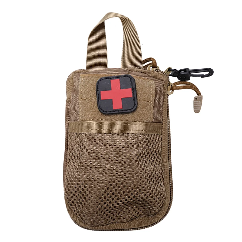 

Medical Bag Camping First Aid Kit Travel Equipment Edc Molle Zip Pocket