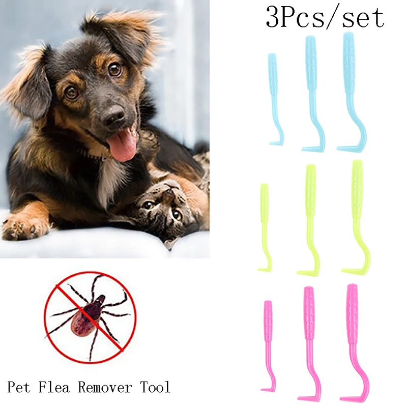 3PCS Pets Tick Removal Hook Tool Portable Flea Mites Remover Tweezers For Dog Horse Cat Pet Cleaning Supplies Accessories NEW! | Дом и сад