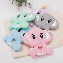 Mamimami folha de silicone voar elefante mordedor contas bebê mordedores silicone mastigável chupeta corrente diy acessórios bpa livre