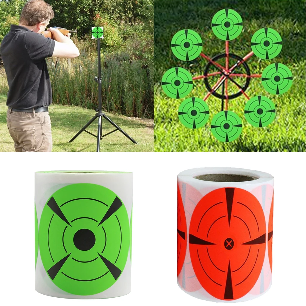 125 Pieces Shooting Target Stickers 3inch Round Target Dots Stickers Roll for Shooting Strong Adhesive Shooting Target Pasters