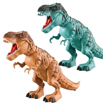 

Electric Walking Dinosaur Toy Flame Spray Tyrannosaurus Rex With Roaring Sound And Projecting Light Red Dragon Model For Kids