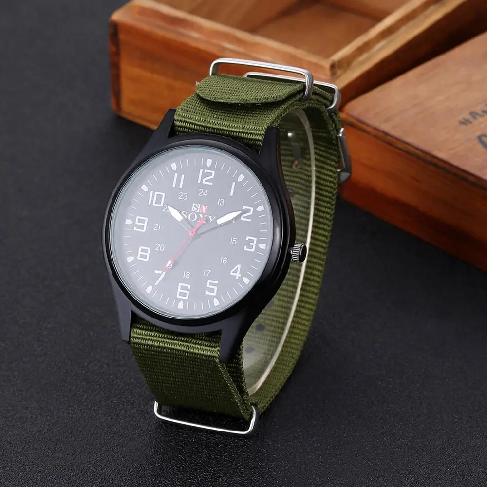 

2019 Men Nylon Band Watch High Quality Movement Watch Ultra-thin Men Simple Alloy Case Analog Quartz Sports Watch Wriswatch