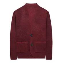 HOO мужской кардиган, свитер для подростков с v-образным вырезом, однобортный свитер с длинными рукавами