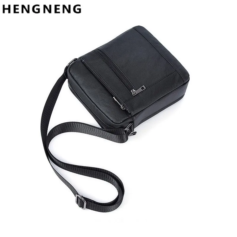 Genuine Leather Shoulder Bag Men Men Small Crossbody Bag Small