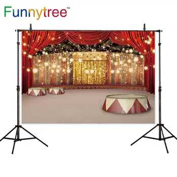 

Funnytree photography backdrop luxury circus curtain gold birthday decor background photocall photo shoot photophone photozone