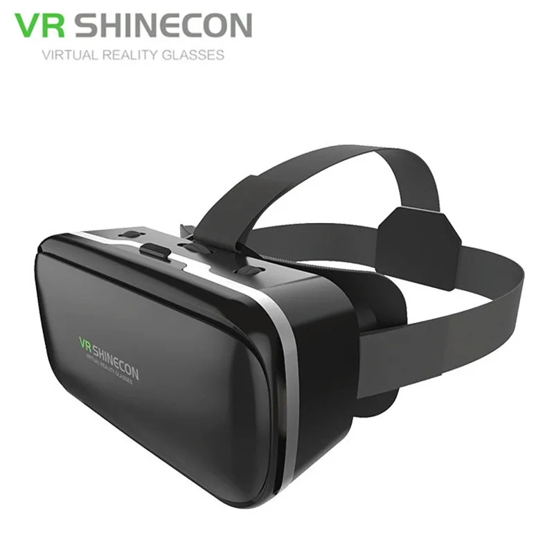Best Price Cheap zFMdH Shinecon 6.0 3D VR Glasses Virtual Reality Casque 3 D Goggles Headset Helmet Box For iPhone Android Smartphone with Controllers