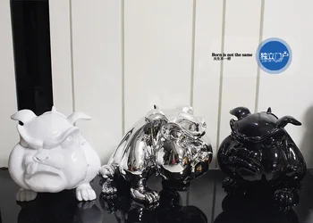 

CREATIVE RESIN AMERICAN BULLY DOG STATUE HOME DECOR CRAFTS ROOM DECORATION OBJECTS CARTOON DOG ORNAMENT RESIN ANIMAL SCULPTURE