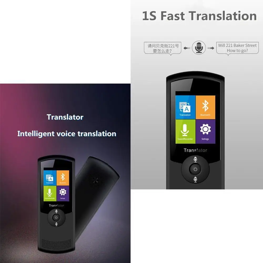 Встроенный аккумулятор T5 Интеллектуальный голосовой переводчик многоязычный речевой переводчик Wifi переносной Глобальный переводчик