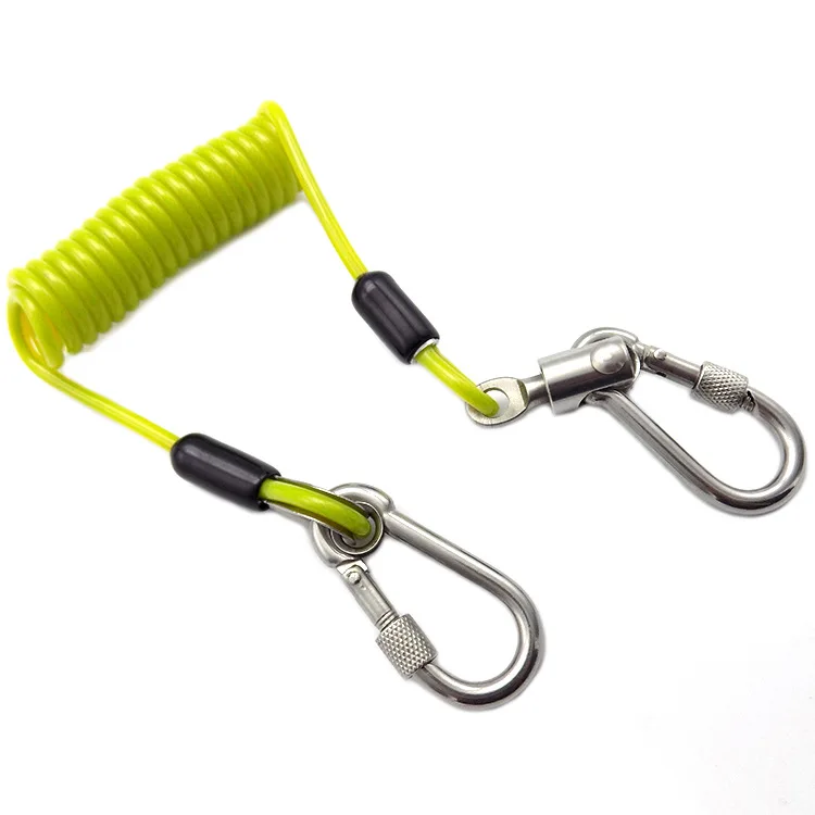 Manufacturers Supply Bag Plastic Color Spring Rope Lengthened Extendable Volume Steel Wire Lanyard Computer Reminding Rope Divin