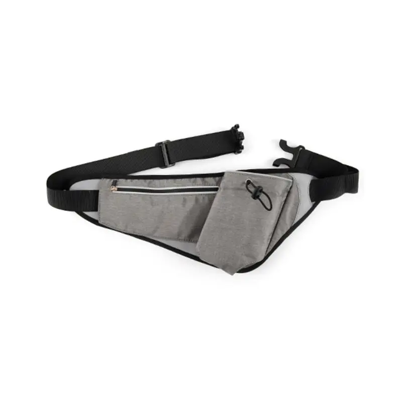 Sport Running Jogging Hiking Water Bottle Holder Reflective Waist Bag Fanny Pack F42A - Цвет: Серый