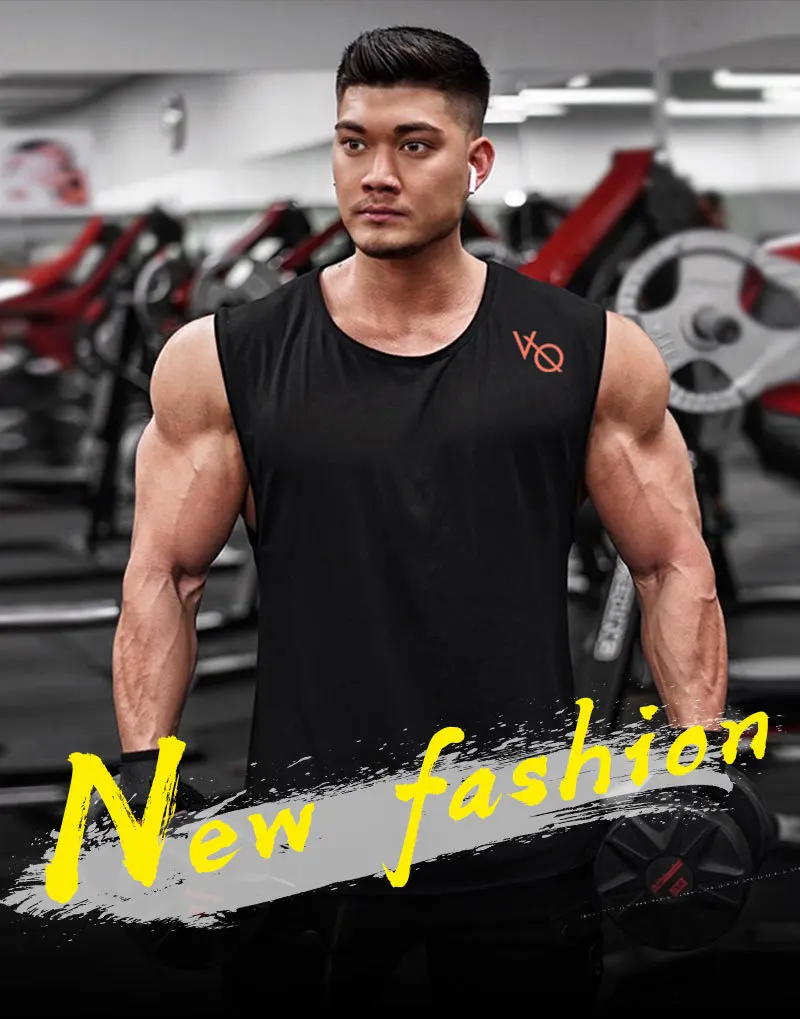 Muscle Dr. Европа и Америка Brother стиль свободный крой спортивный жилет мужской фитнес без рукавов Футболка жилет