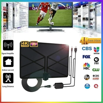 

Newest TV Aerial Indoor Amplified Digital HDTV Antenna 960 Miles Range with 4K HD1080P DVB-T Freeview TV for Life Local Channels