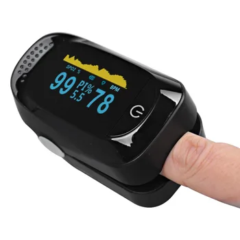

Finger Pulse Oxygen Saturation Monitor Blood OLED Screen Oximeter Heart Rate Detector Health Arterial Oxygen Saturation Finger