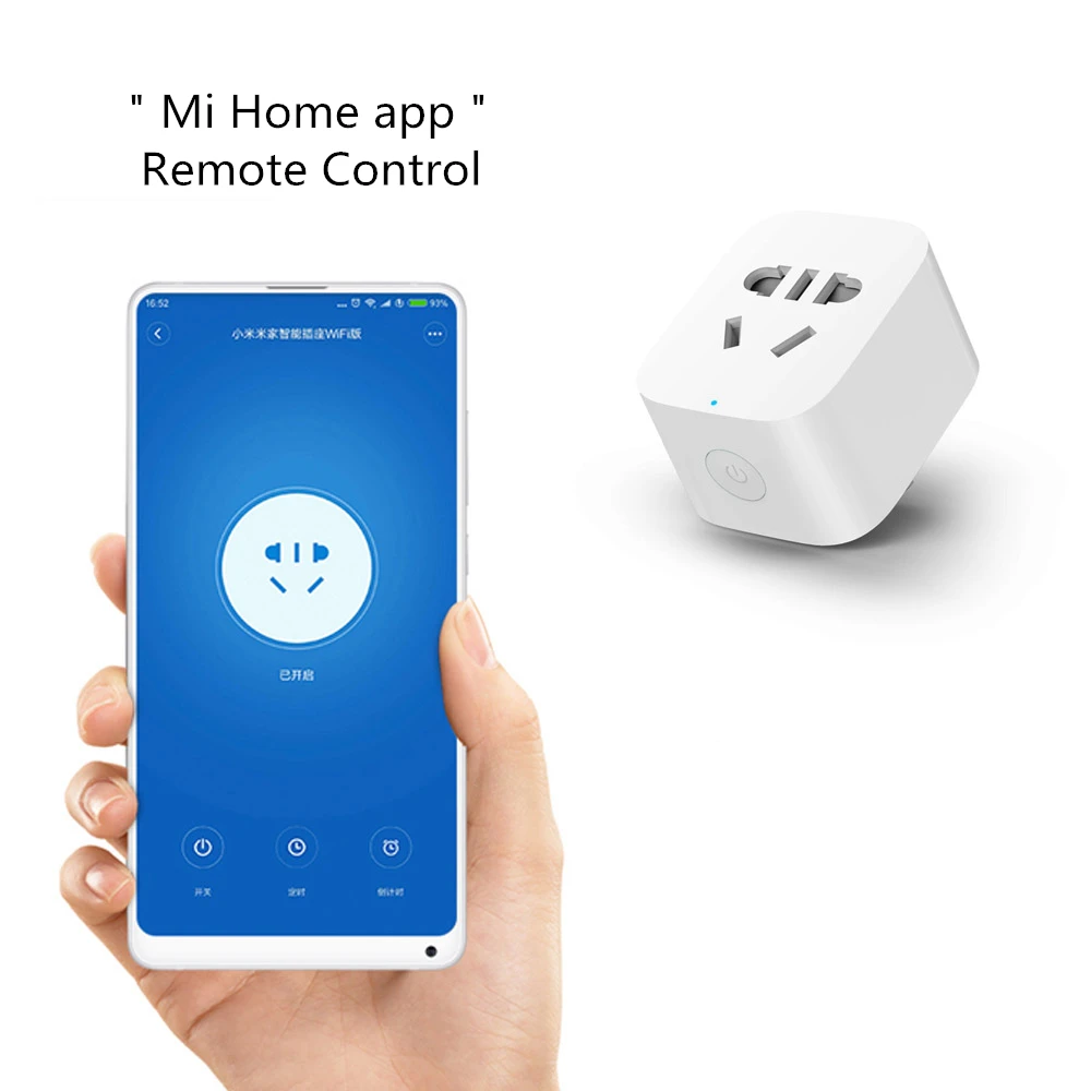 Умная розетка Xiaomi Mijia с дистанционным управлением Wi Fi через приложение для