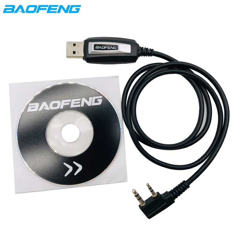 

Baofeng Original USB Programming Cable Portable For Walkie Talkie Two-way Radio UV-5R BF-888S UV-82 with Drive Software CD