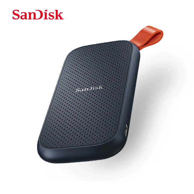 Disco duro SSD externo 1TB  SanDisk Portable SSD, Portátil, USB 3.2 Gen 2,  Lectura de hasta 800 MB/s, Gancho de goma, Gris