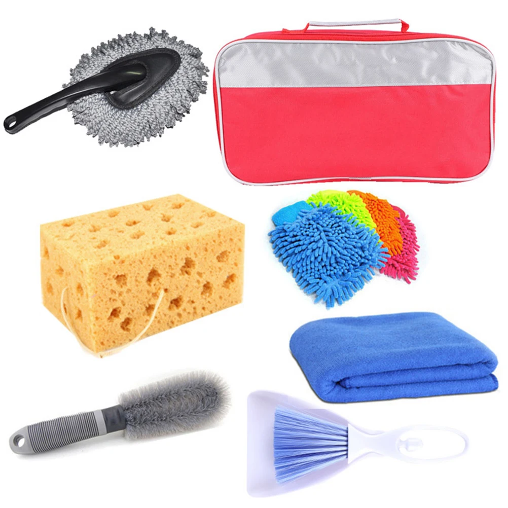 1PC Car Cleaning Kit Cleaning Brush Towel For External And Interior Car Washing Supplies For Home Car Cleaning Random Color