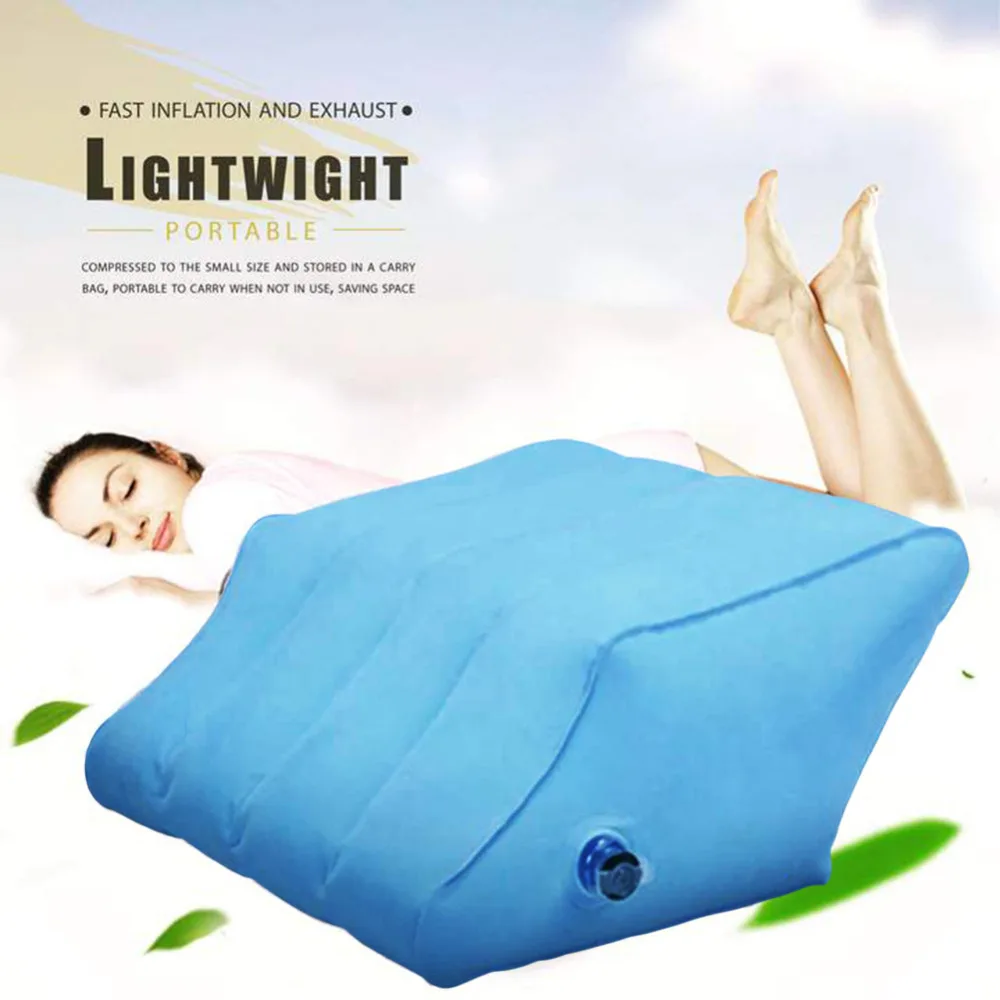 

Soft Mintiml Heaven Wedge Inflatable Leg Pillow Rest Pillow Cushion Lightweight Portable Knee Pillow Travel Office Home