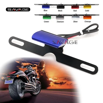 

Universal Motorcycle Accessories CNC Aluminum License Plate LED Light For DUCATI MONSTER 400 600 620 695 696 796 821 1100 1200