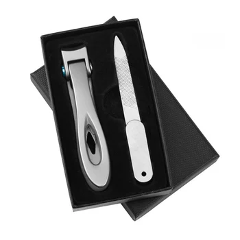 

Portable Nail Clippers Stainless Steel Nail Cutter Trimmer with Nail File Set for Men Women Manicure Pedicure Tools Silver