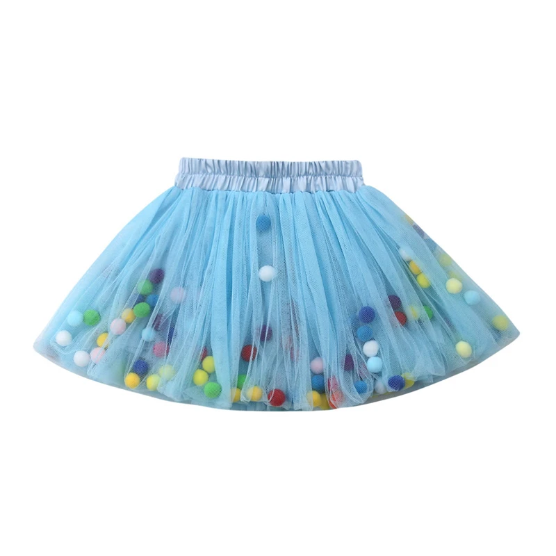 Детские Балетные вечерние вычурная юбка для маленьких девочек фатиновая юбка Детская танцевальная одежда для маленьких девочек юбка-американка вечерние балетные нарядные юбки для костюма - Цвет: Синий