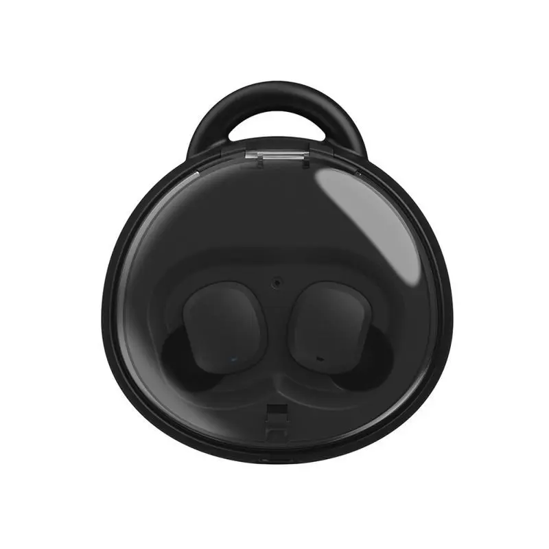 Наушники-вкладыши TWS Bluetooth 5,0 наушники Водонепроницаемый спортивные наушники эргономичная комфортная с милой зарядный чехол - Цвет: Black