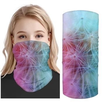 

Head Scarf Neck Warmer Women Face Mask Dandelion Pattern Balaclava Mask Protective Face Shield Outdoor Anti UV Dust Fog Foulard