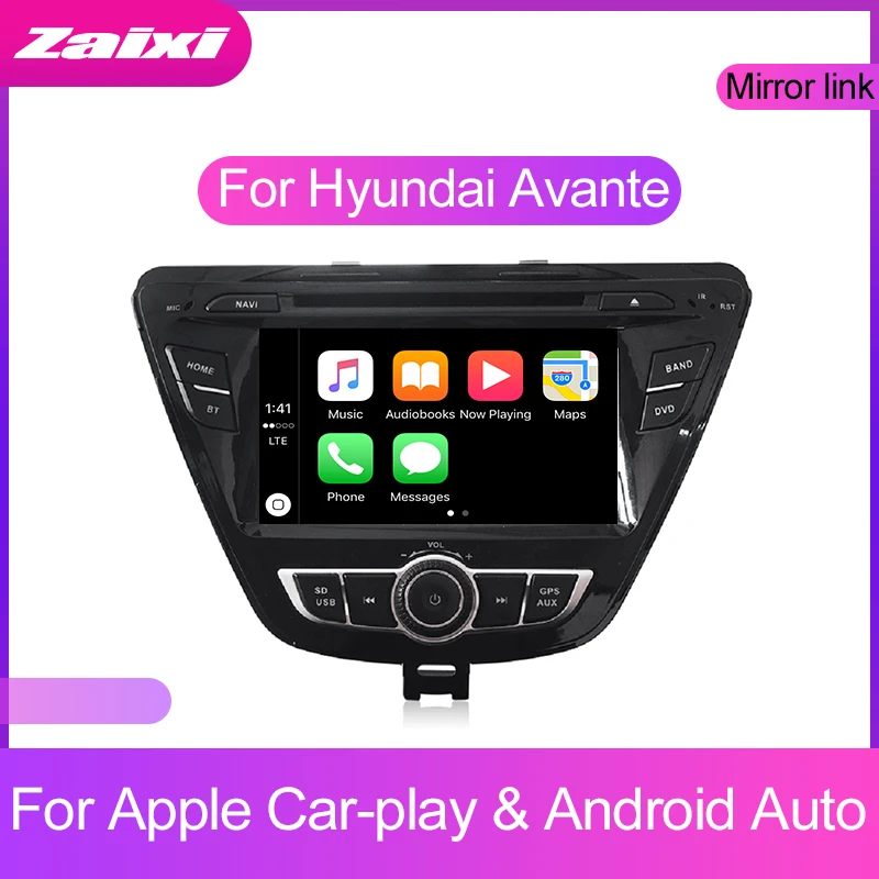 ZaiXi мультимедиа для Android плеер 2 Din wifi gps-навигация Авторадио для hyundai Avante/Elantra 2010~ 2 gps радио карты