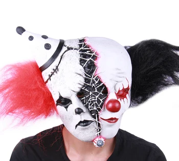 

Halloween Horror Clown Mask for Masquerade Double face Halloween Party Latex Full Face Mask Escape Dress Up Party Mask for Adult