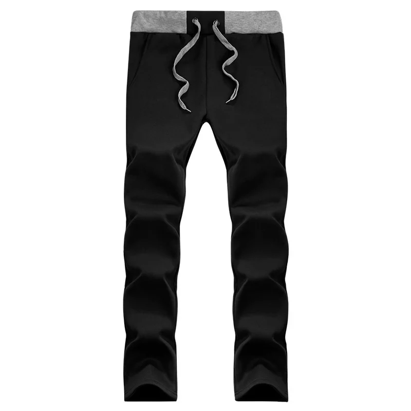 K25blacknofleece Спортивные брюки мужские зимние кашемировые бархатные утепленные брюки мужские теплые брюки мужские спортивные брюки брендовая одежда мужские брюки с эластичным поясом - Цвет: K25blacknofleece