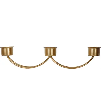 

1PCS European Metal Light Luxury 3-Candlesticks with 10PCS Tea Wax iron
