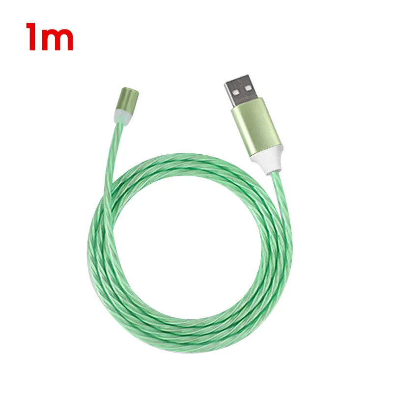 Магнитное светящееся зарядное устройство type-C type C USBC Micro USB для iPhone для samsung для Xiaomi быстрое зарядное устройство кабель Anker зарядный шнур - Цвет: 4828203