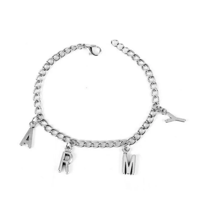 Kpop Bangtan Boys Name JIMIN FAN Supporter 2021 New Alphabet ARMY Bracelet Fashion Punk Accessories Banquet Jewelry BTS-06 | Украшения и