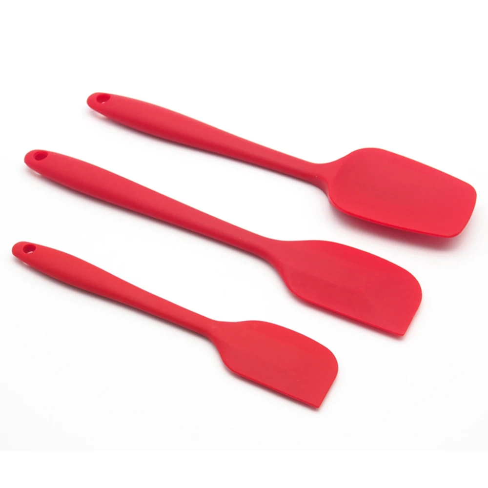  3 Pcs Silicone Scraper Baking Cake Cream Spatula Knife Batter Kitchen Tool