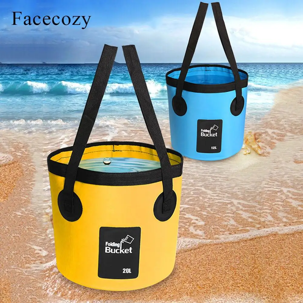 Водонепроницаемое ведро для рыбалки Facecozy складная сумка ведра мытья автомобиля