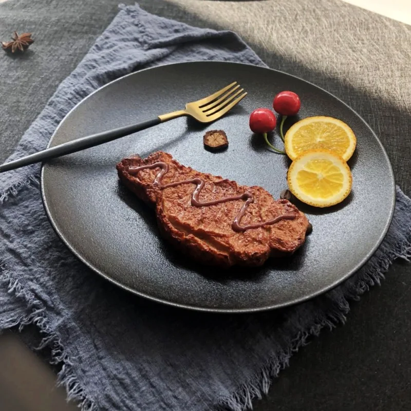 Винтажное блюдо для пасты, салата, десерта, декор для торта, пиццы, фруктов, Сервировочные блюда, Западный поднос для еды, бытовые принадлежности для приготовления обеда LA195