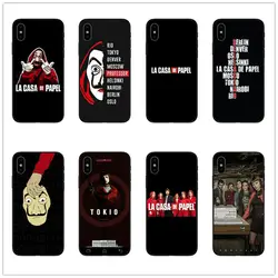 La Casa De Papel Heist Money Heist чехол для iPhone 7 8 6 6s plus 5 5S se 10 x xs max xr TPU Мягкий силиконовый черный футляр для телефона