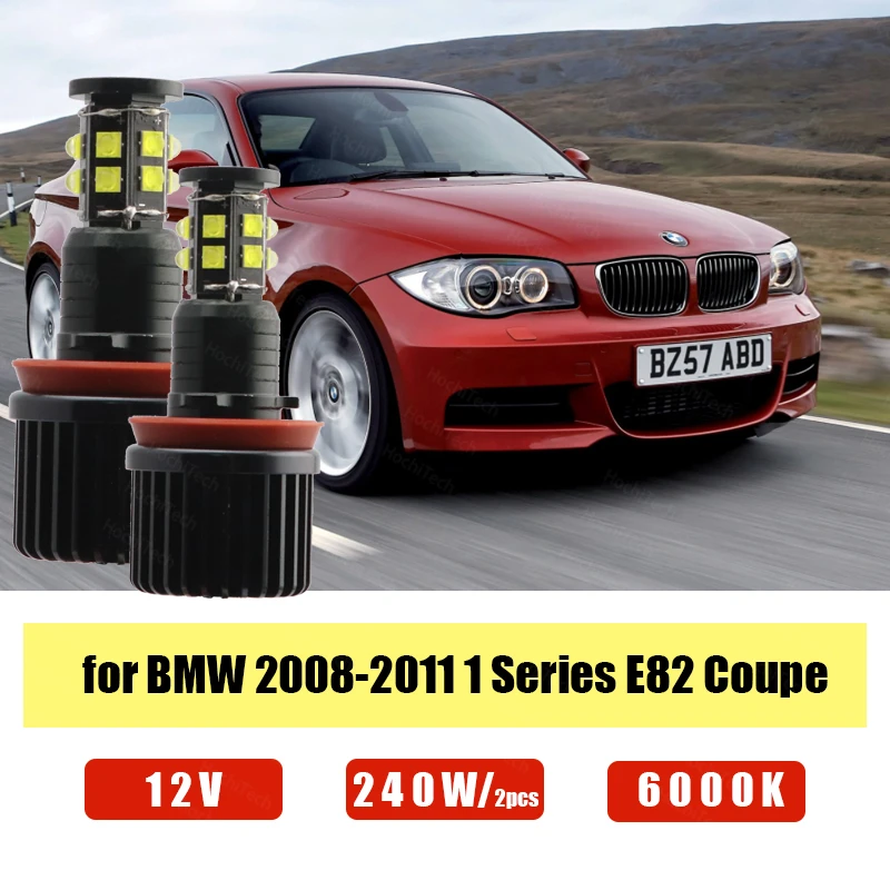 

White Ultra Bright Free Error 6000K LED Light Bulb h8 / h11 LED Angel Eyes Marker for BMW 2008-2011 1 Series E82 Coupe 240W/pair