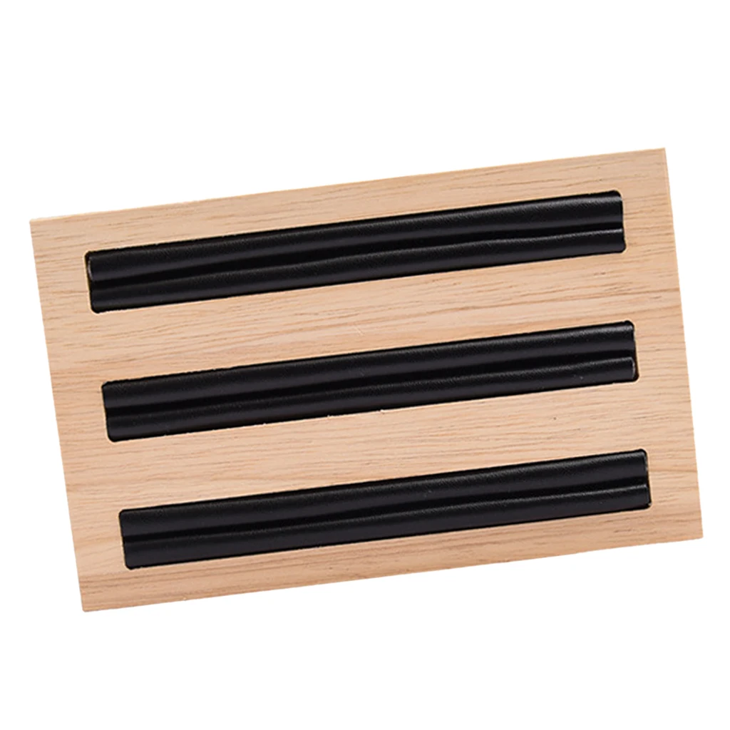 

Wooden Jewelry Display Tray Leather Velvet Bracelet Earrings Display Holder
