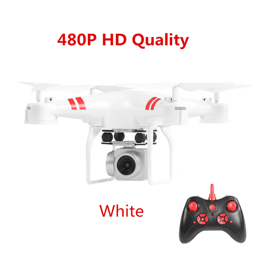 Дрон 4k камера HD Wifi Трансмиссия fpv Дрон с воздушным давлением фиксированная высота четырехосный Самолет rc вертолет Дрон с камерой - Цвет: White 480P