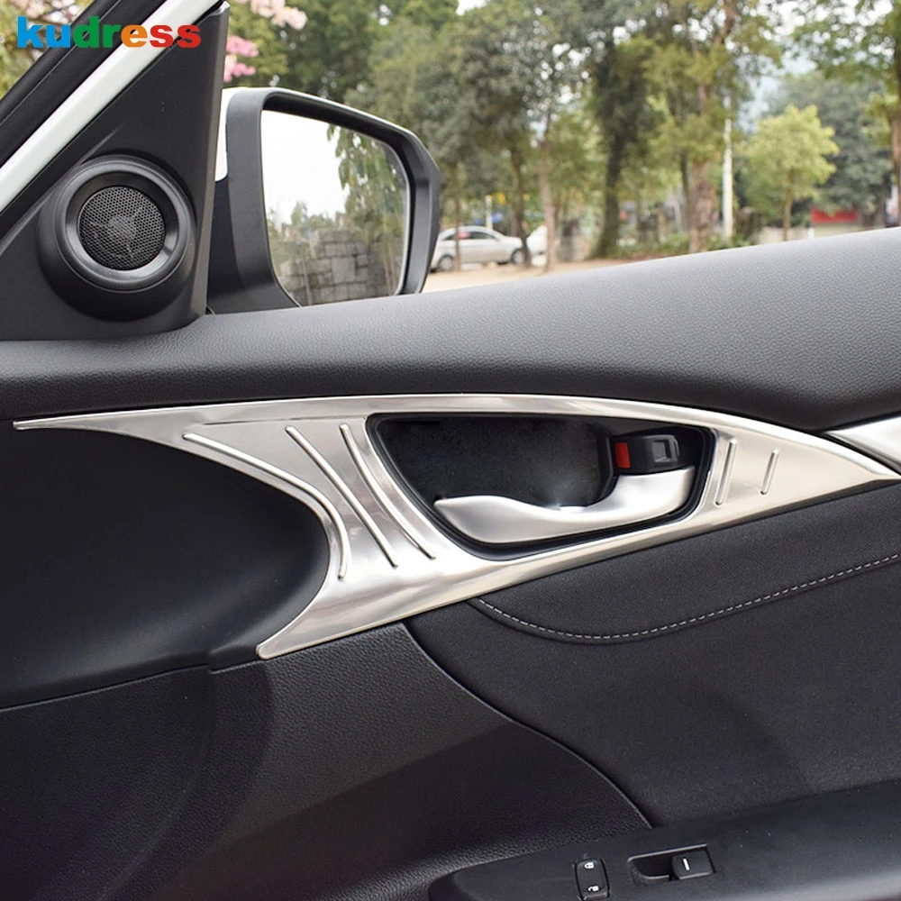 

For Honda Civic 2016 2017 2018 2019 10th sedan Interior Inner Door Handle Bowl Cover Trim Catch Frame Molding Garnish Surround