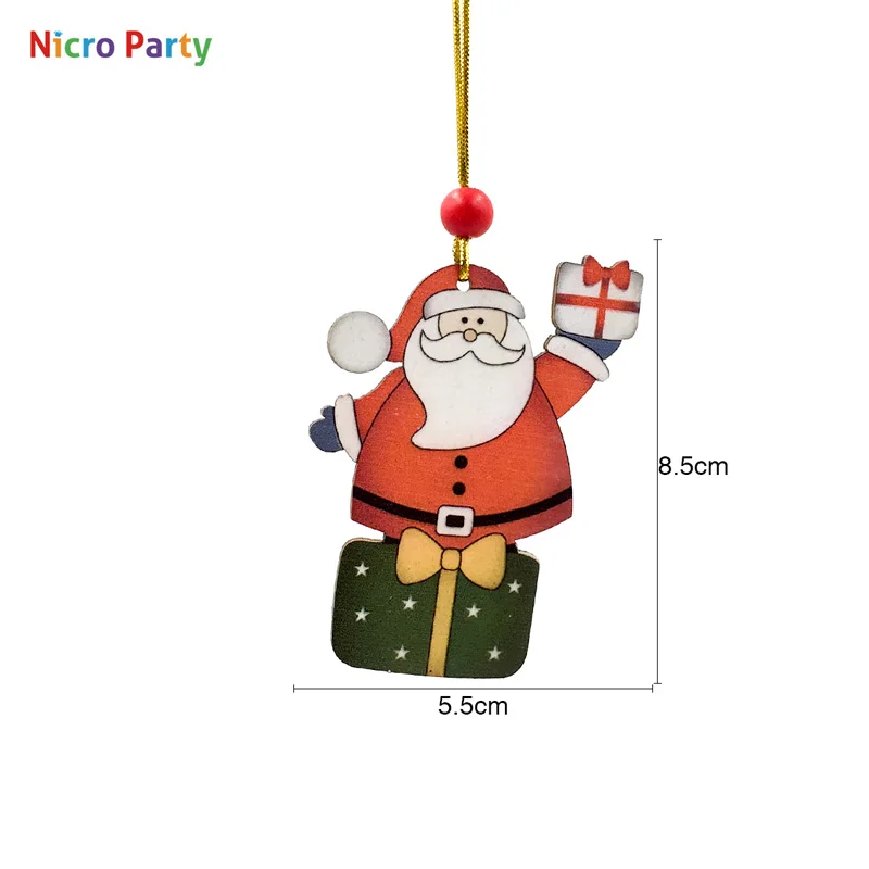 Nicro, новинка, деревянная подвеска на рождественскую елку, украшения, сделай сам, ремесло, красочная печать, Рождественское украшение, вечерние украшения для дома# Chr51