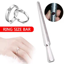 Кольцо Размер инструмент оправки 1056A мерная палка Пальчиковый молоток уровень Серебряный прочный ювелирный мерный металл