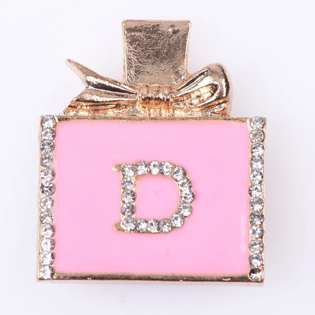 1 Pcs Metal Croc Shoes Charms Pink Women Bags Decoration Black Formal Hat Lady Bracelet Accessories Perfume Bottle Girl Gidt b8644