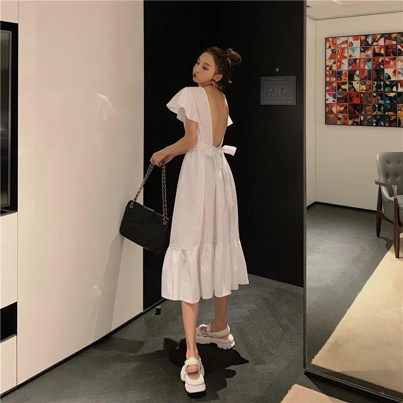 

Skinny Dress With Short Sleeves And Waist-length For Summer 2019