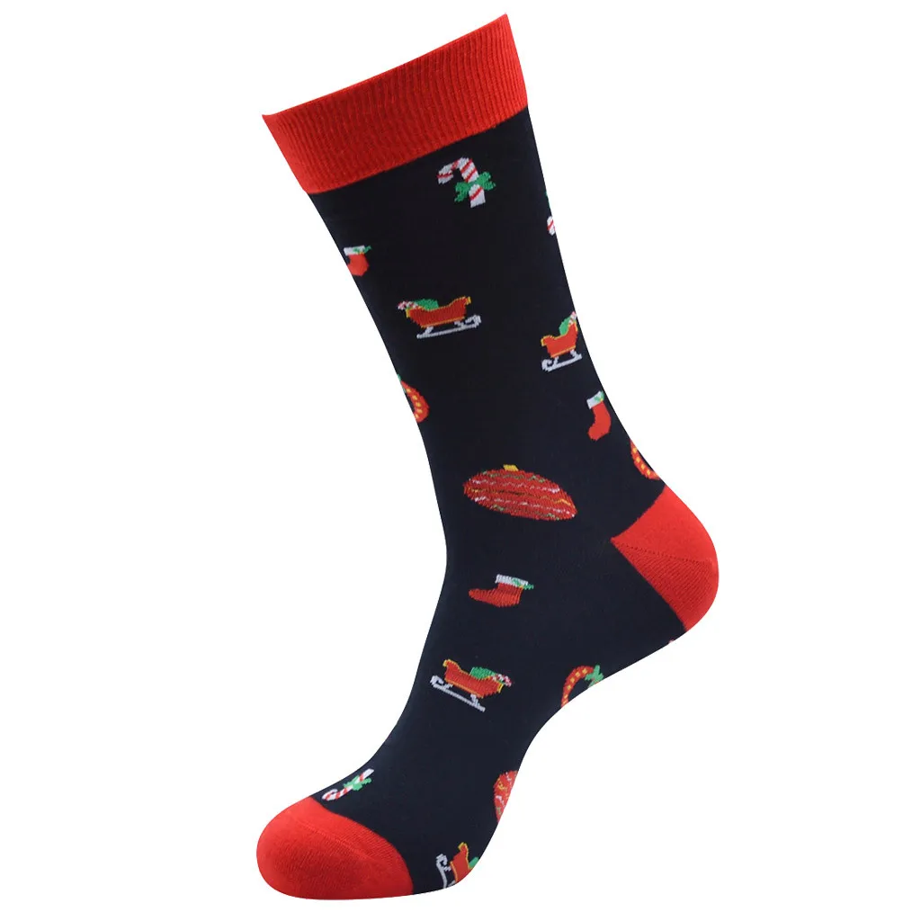 4 шт., повседневные деловые носки, 3D рождественские носки с Санта-Клаусом и оленем, средние спортивные носки, вечерние удобные носки, rojdesvo# BZP