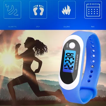 

Led Sports Watch One-touch Button Watch Mens Step Counter Watches Female Smart Bracelet Watch Calorie Counter Reloj Hombre Reloj