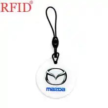 ID 125Khz EM4305 EM4205 реплицируемые записываемые автомобильные логотипы с узором, брелоки, RFID карты, круговой клей, брелок для ключей, контроль доступа 1