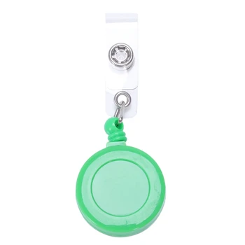

1 pcs Badge Holder Retractable Reel YOYO Clip Snap Button ID Card Key Green